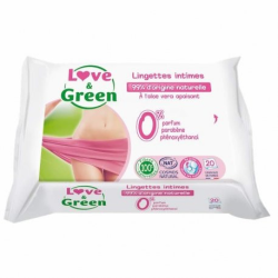 Love & Green Lingettes Intimes à l'Aloe Vera...