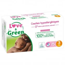 Love & Green Couches Hypoallergéniques Taille 3...