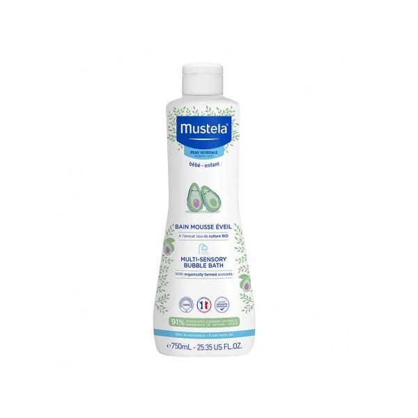 Mustela bain mousse eveil bébé Peau Normale 750ml