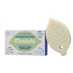 Mustela shampoing douche solide 2 en 1 75g