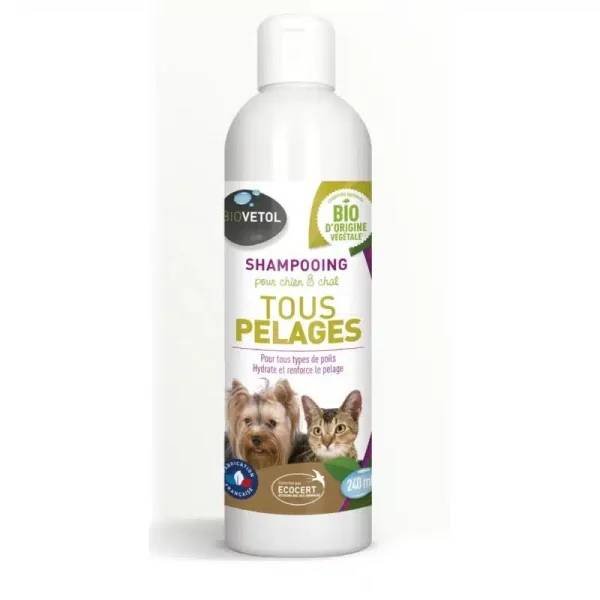 BIOVETOL Shampooing tous pelages 240 ml – Chien & Chat