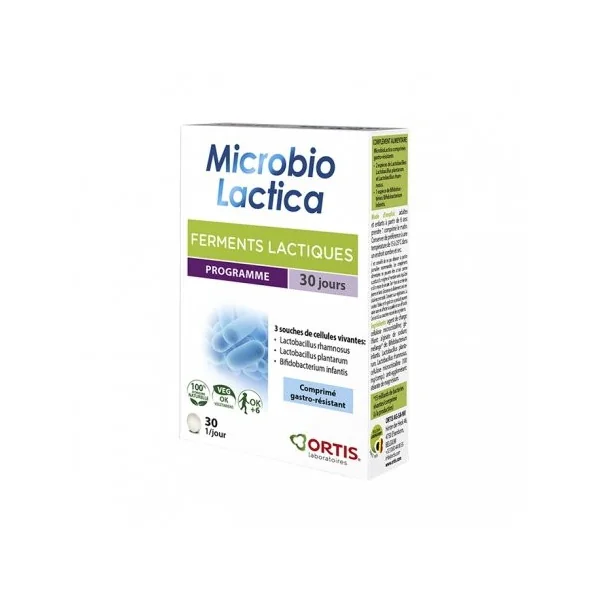 Ortis Microbio Lactica Ferments Lactiques Programme 30 Jours 2x15 Comprimés