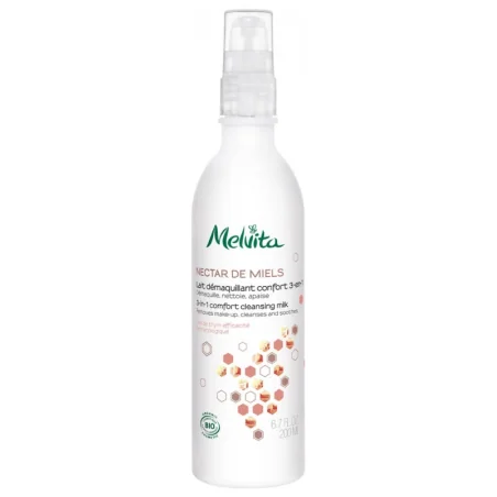 Melvita Nectar de Miels Lait Démaquillant Confort 3-en-1 Bio 200ML