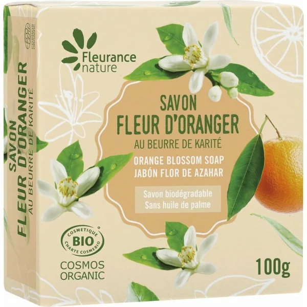 Fleurance nature savon parfumé fleur d'oranger 100g