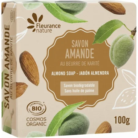 Fleurance nature savon amande au beurre de karité 100g