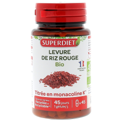 Superdiet Levure de riz rouge bio 45 gélules