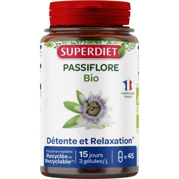 Superdiet Passiflore Bio 45 gélules