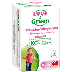 Love & Green Culottes Hypoallergéniques Taille 4 - 20 Pièces