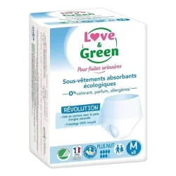 Love & Green pour Fuite Urinaires Taille M - 8 Pièces