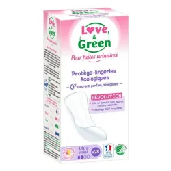 Love & Green Protège Lingerie pour Fuites Urinaires Taille Ultra Mini - 28 Pièces