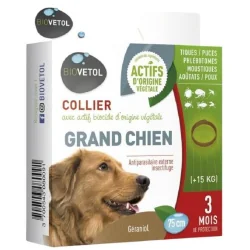 Biovetol Collier Antiparasitaire Externe Insectifuge Grand Chien 1 Pièce