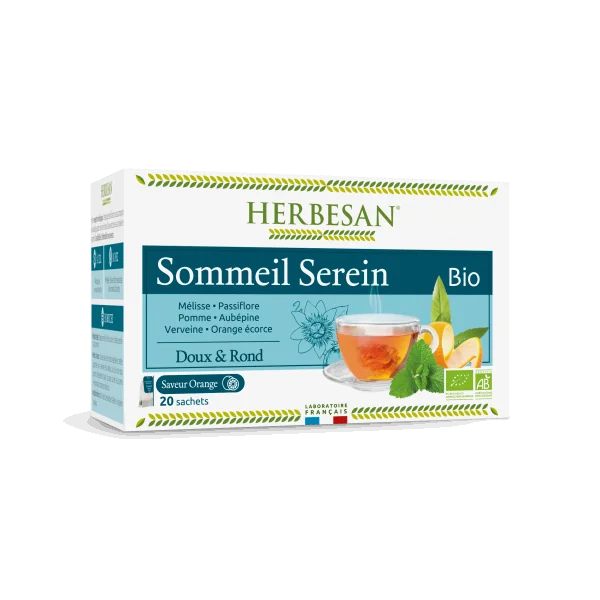 Herbesan Infusion Mélisse – Sommeil Serein Bio 20 sachets