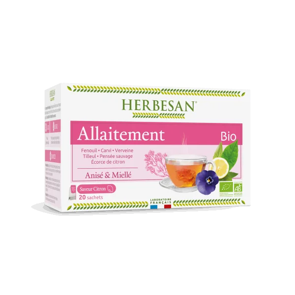 Herbesan Infusion Fenouil Carvi Allaitement Bio 20 sachets