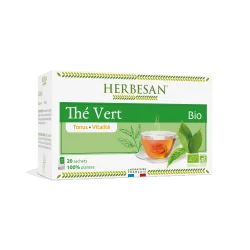 Herbesan Infusion Thé vert – Tonus/Vitalité 20 sachets