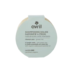 Avril Shampoing Solide Saponifié à Froid Cheveux Gras 100GR