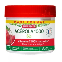 Superdiet Acérola 1000 Bio Vitamine C 60comprimés