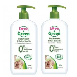 Lot DE 2X Love & Green BioLiniment à l'Huile d'Olive Bio 500ml