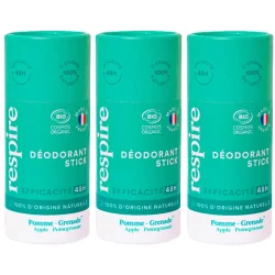 LOT DE 3X Respire déodorant solide 50GR