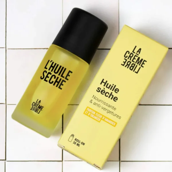 La crème libre L'HUILE SÈCHE 3 EN 1 ANTI-VERGETURES ROLL-ON RECHARGEABLE