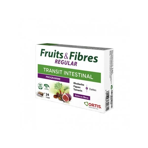 Ortis Fruits & Fibres Regular Transit Intestinal 24 cubes