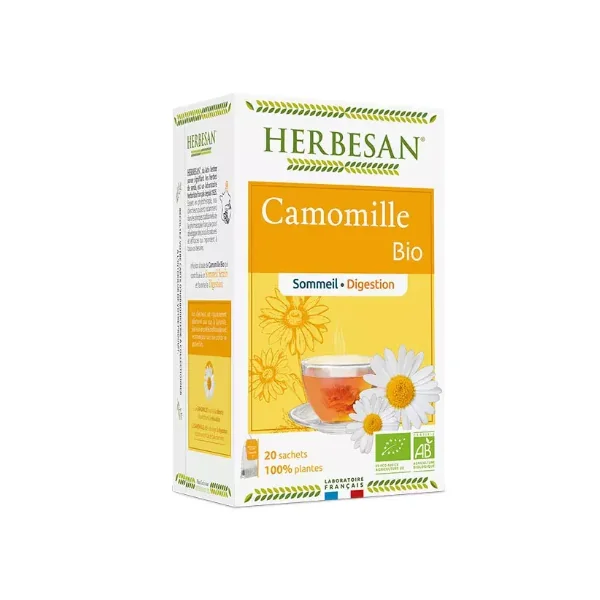 Herbesan Infusion Camomille – Sommeil digestion Bio 20 sachets