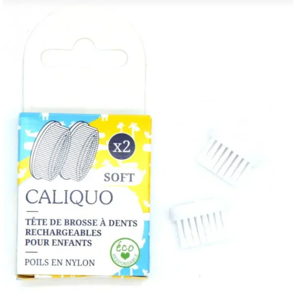 CALIQUO Tête de brosse à dents rechargeables pour enfants 2 pièces