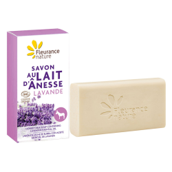 Fleurance Nature Savon au Lait d'Ânesse Lavande Bio 100GR