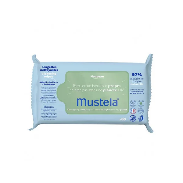 Mustela lingettes nettoyantes à l'avocat 20 pièces