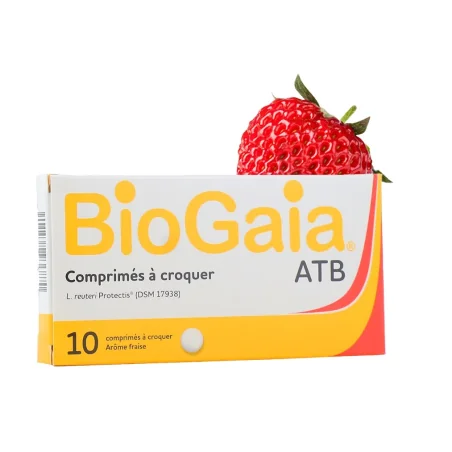 Biogaia ATB arome Fraise 10 comprimés