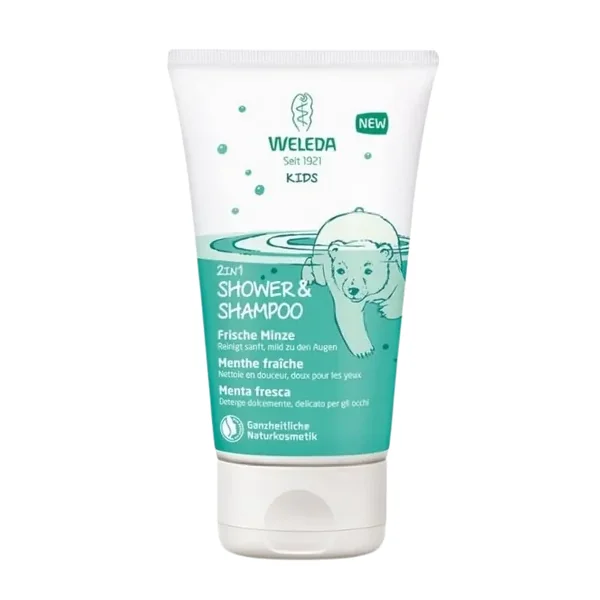 Weleda KIDS 2in1 Crème de Douche Menthe Fraîche, 150 ml