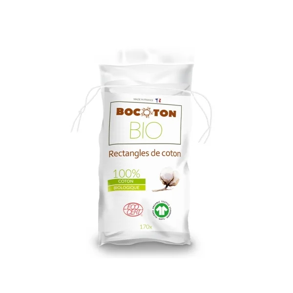 Bocoton Rectangles de Coton Bio 170 pièces