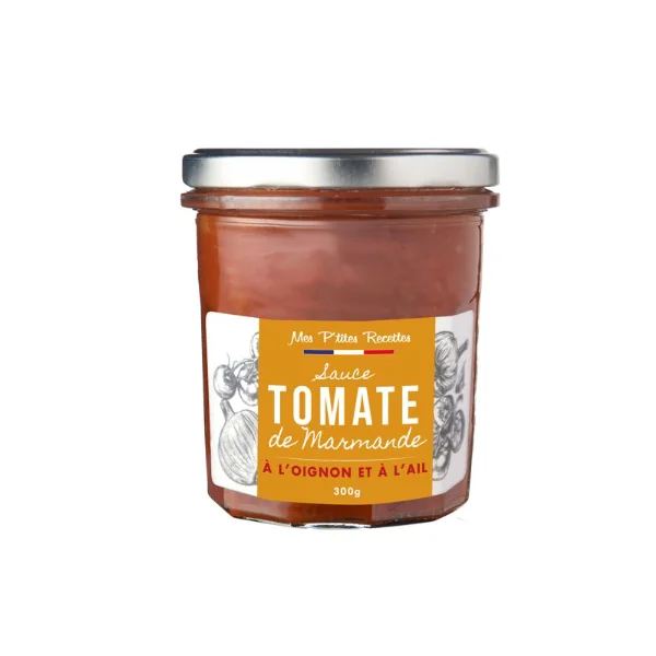 Mes P'tites Recettes Sauce tomate de marmande oignon et ail 300g