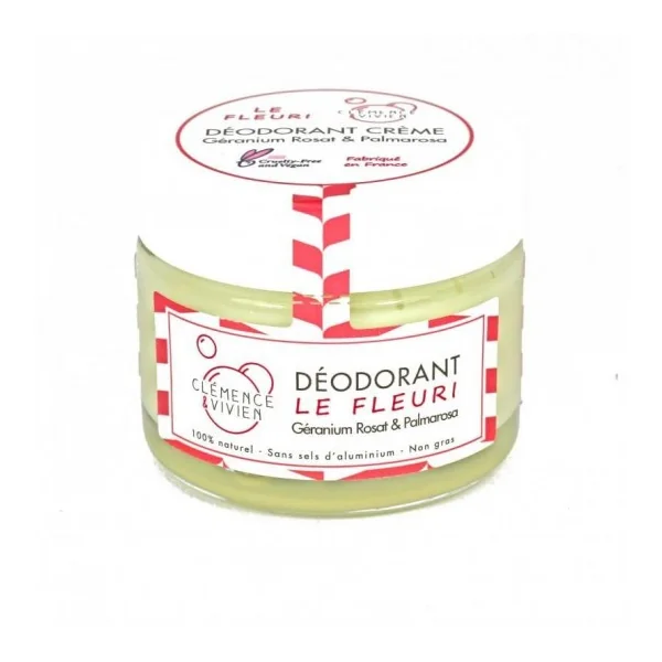 Clémence&Vivien déodorant crème Géranium rosat & palmarosa