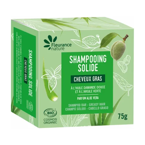 Fleurance Nature Shampooing solide Cheveux gras Amande douce