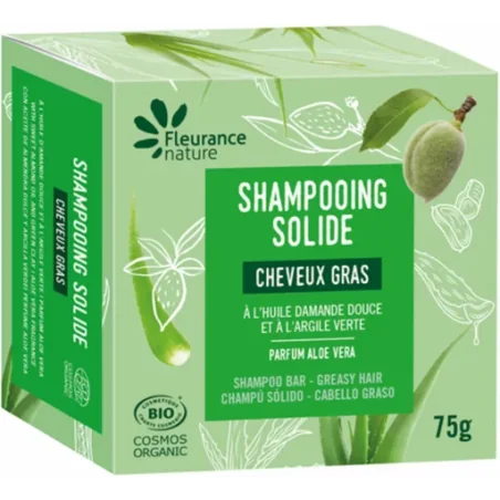 Fleurance Nature Shampooing solide Cheveux gras Amande douce