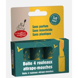 La Droguerie écologique Boîte 4 rouleaux attrape-mouches