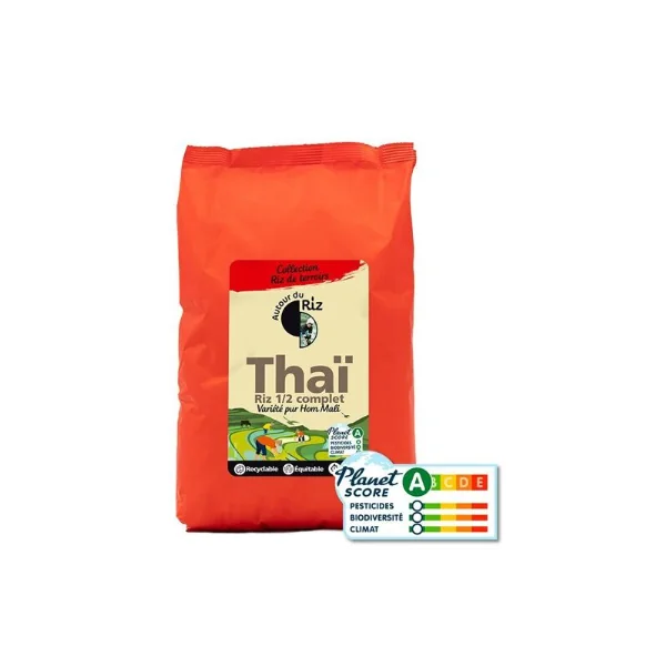 Autour du Riz Riz Bio thaï demi-complet équitable 500g