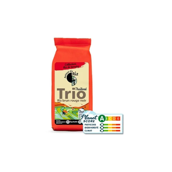 Autour du Riz Trio Bio de riz brun rouge noir 500 g