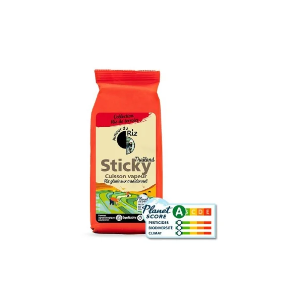 Autour du Riz Sticky Rice Bio équitable cuisson vapeur 500 g