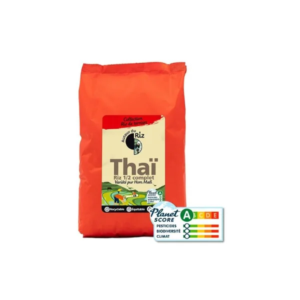 Autour du Riz Riz Bio thaï demi-complet équitable 2 kg