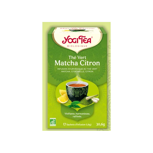 YOGI TEA Thé Vert Matcha Citron 17 sachets