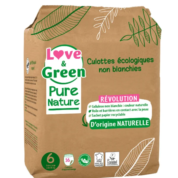 Love and Green Pure Nature Culotte taille 6 (+ de 16kg)