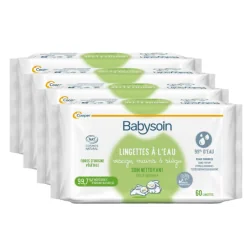 BABYSOIN lingettes à base d'eau - PACK de 4x60 lingettes