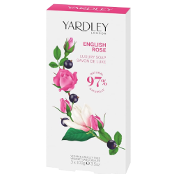 Yardley English Rose Lot de 3 savons de luxe 300 g