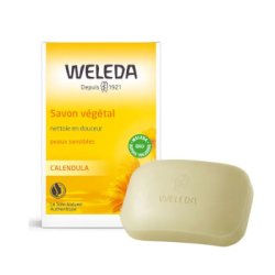 Weleda Savon doux aux huiles essentielles végétales au Calendula - 100 Gr