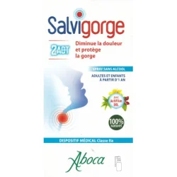 Aboca Salvigorge 2ACT Spray sans alcool (adultes et enfants à partir d'un an) 30ml