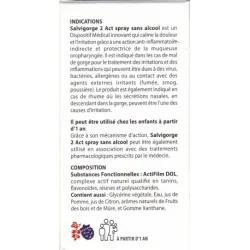 Aboca Salvigorge 2ACT Spray sans alcool (adultes et enfants à partir d'un an) 30ml