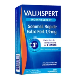 VALDISPERT Sommeil Rapide Extra Fort 1,9mg Mélatonine 40 comprimés