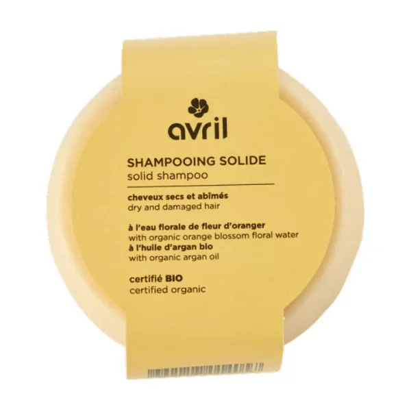 Avril Shampoing Solide Bio à la Fleur d'Oranger - 85 GR