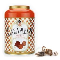 Tasty CARAMELS, assortiment, boite métal, cadeau 200gr